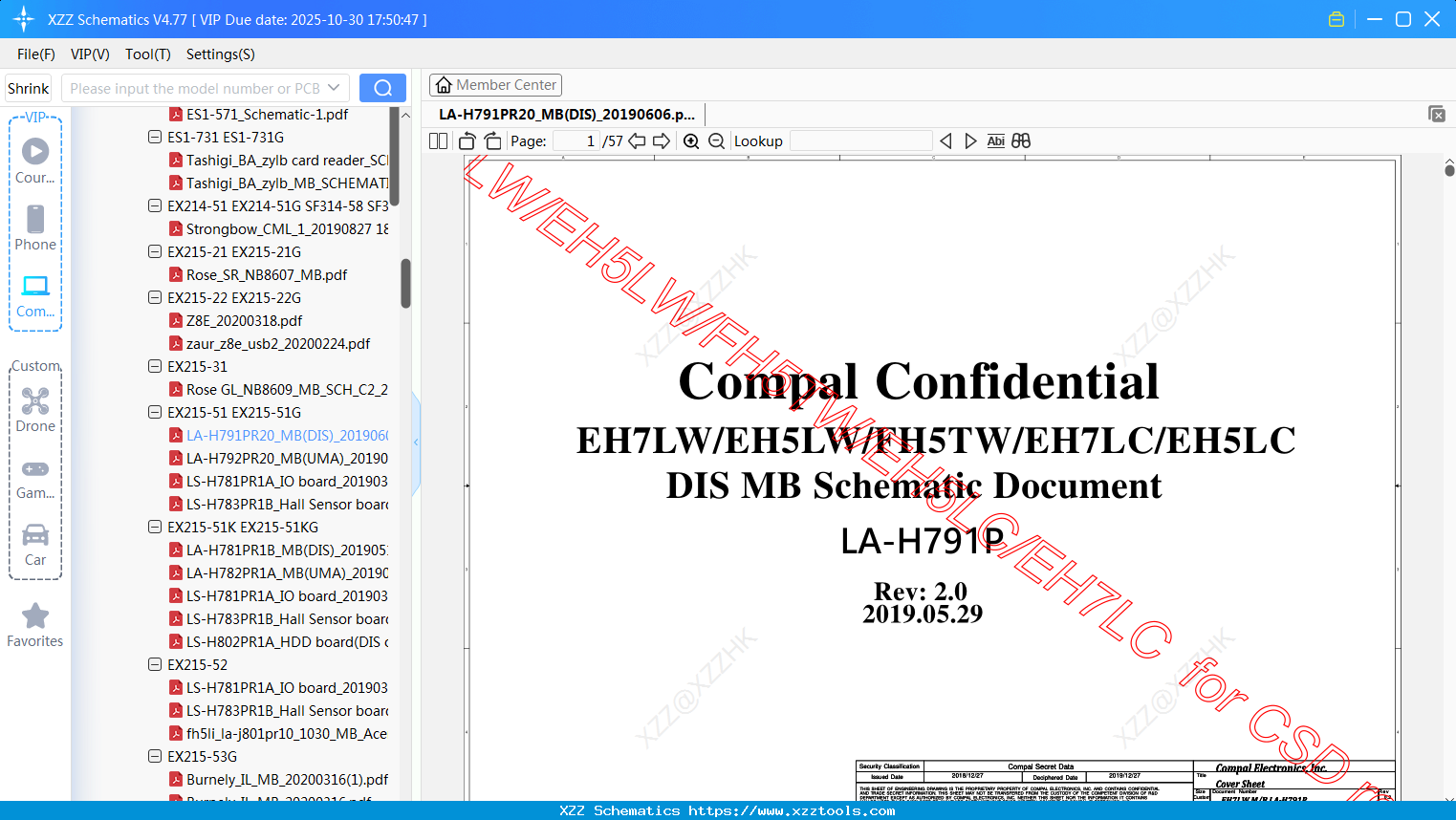 Laptop ACER LA-H791PR20_MB(DIS)_20190606